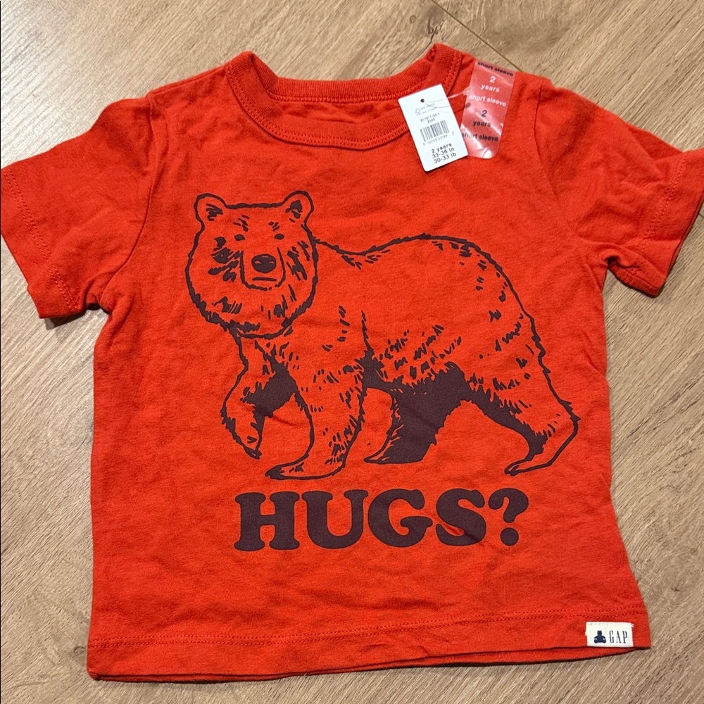 GAP Orange Bear Graphic Tee